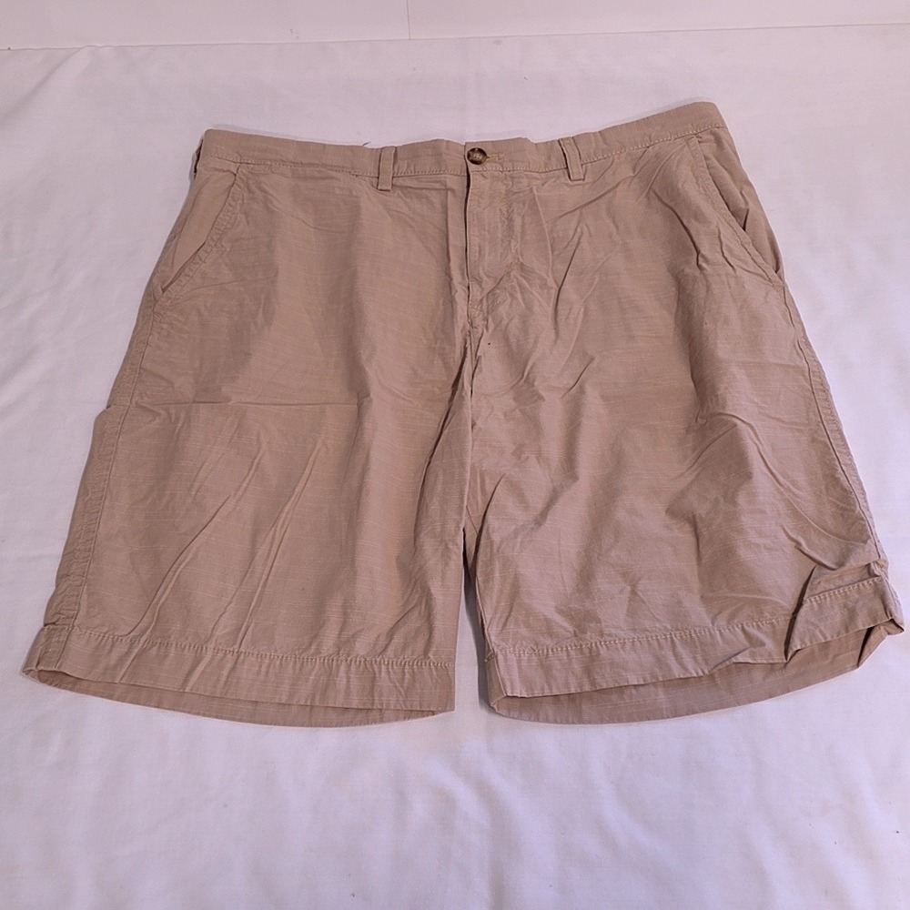 Tommy Hilfiger Shorts Mens 38 Tan Khaki Chino Ripstop Cotton Preppy Summer